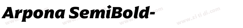 Arpona SemiBold字体转换